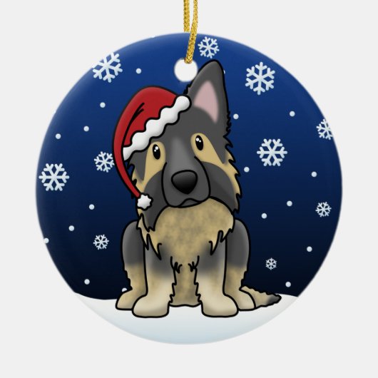 Kawaii Cartoon Shiloh Shepherd Keramisch Ornament (Voorkant)