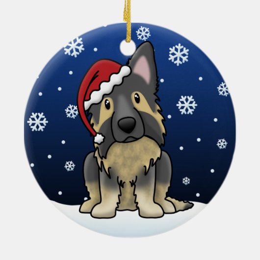 Kawaii Cartoon Shiloh Shepherd Keramisch Ornament (Achterkant)