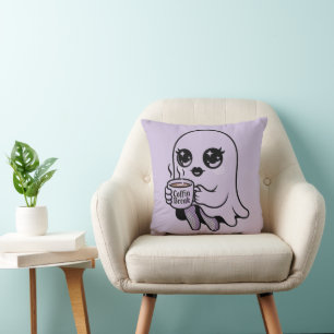 Kawaii Cartoon Spook met Visnet Stockings Kussen