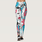 Kawaii Cartoon Style Dessert Name & Initiaal Kinde Leggings (Achterkant)
