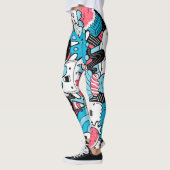 Kawaii Cartoon Style Dessert Name & Initiaal Kinde Leggings (Links)