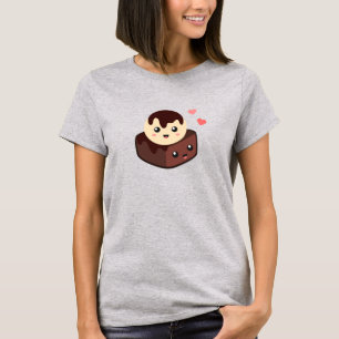 Kawaii Cartoon van Vanille Ijs en Brownie T-shirt