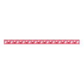 Kawaii Cartoon X-mas White Elephant Grosgrain Lint (Voorkant)