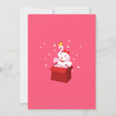 Kawaii Cartoon X-mas White Elephant Party Kaart (Achterkant)