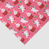 Kawaii Cartoon X-mas White Elephant Tissuepapier (Detail)