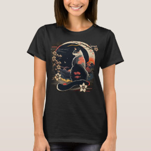 Kawaii Cat Anime Japans Retro Mannen Vrouwen Kinde T-shirt