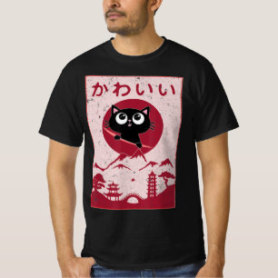  Kawaii Cat Anime Japanse Gift Girls Boys T-shirt