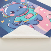 Kawaii Cat Astronaut Space Adventure  Sherpa Deken (3/4)
