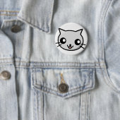 Kawaii Cat Badge Ronde Button 5,7 Cm (In situ)