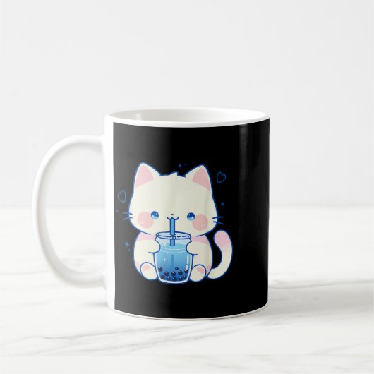 Kawaii Cat Boba Japanese Cute Aesthetic Anime Girl Koffiemok (Links)