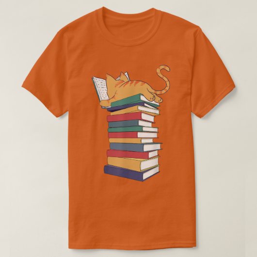 Kawaii Cat Books Gift Womens T-shirt (Design voorkant)