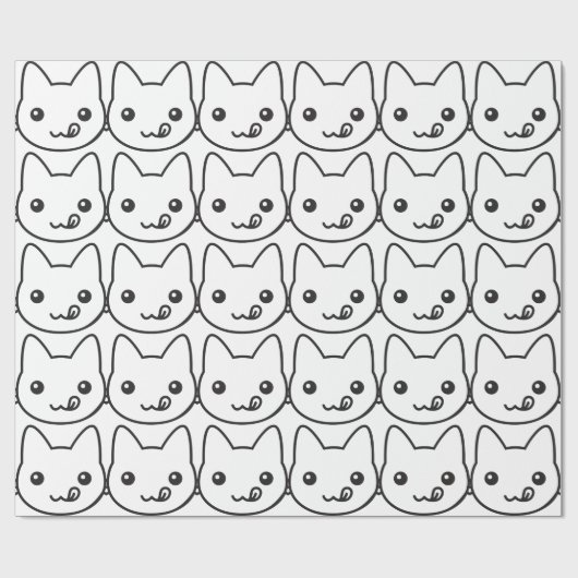 Kawaii Cat Cadeaupapier (Vlak)