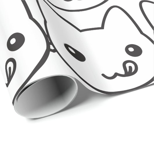 Kawaii Cat Cadeaupapier (Rol Hoek)