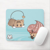 Kawaii Cat & Cake Mousepad. Muismat (Met muis)
