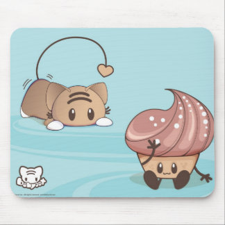 Kawaii Cat & Cake Mousepad. Muismat