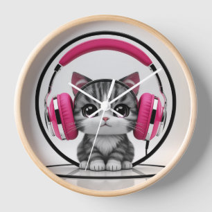 Kawaii Cat Clock