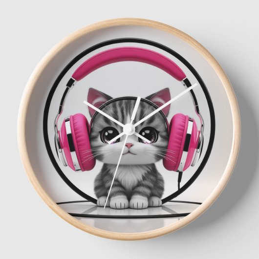 Kawaii Cat Clock (Voorkant)