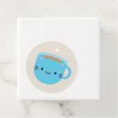 Kawaii Cat Cup in Tea Bedankjes Labels (In situ)