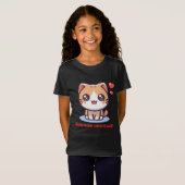 Kawaii Cat Cuteness Overload Art T-shirt (Voorkant volledig)
