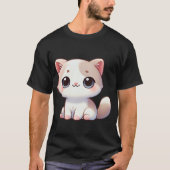 Kawaii Cat Design Adorable Kitten Artwork T-shirt (Voorkant)