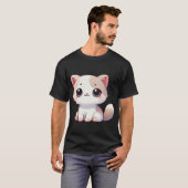 Kawaii Cat Design Adorable Kitten Artwork T-shirt (Voorkant volledig)