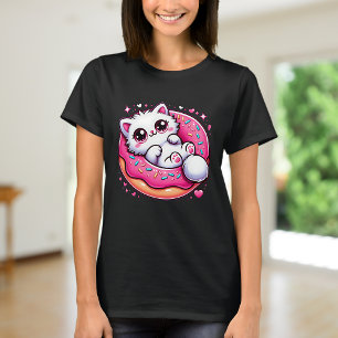 Kawaii Cat Donut Anime Lover Otaku Schattige T-shi T-shirt