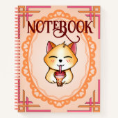 Kawaii Cat Drink Boba Milk Tea Notitieboek (Voorkant)