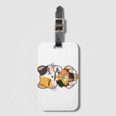 Kawaii Cat Eating Ramen Japanese Food Pet Lover Bagagelabel (Voorkant (verticaal))