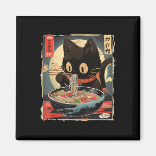 Kawaii Cat Eating Ramen Noodles Anime Gift Meisjes Magneet
