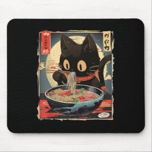 Kawaii Cat Eating Ramen Noodles Anime Gift Meisjes Muismat