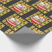 Kawaii Cat eet Ramen Cadeaupapier (Hoek)