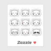Kawaii Cat Emoji 2 Sticker (Vel)