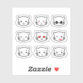 Kawaii Cat Emoji Sticker (Vel)
