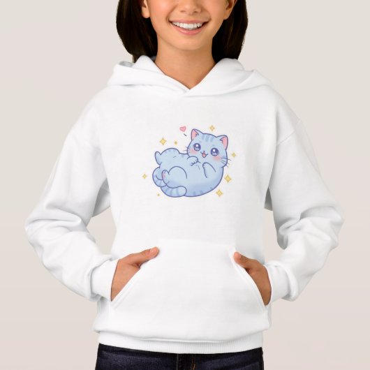 Kawaii Cat Hoodie - Playful Vibes! (Voorkant)