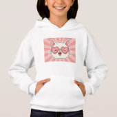 Kawaii Cat Hoodie - Stay Cool! 😎💖 (Voorkant)