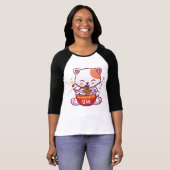 Kawaii Cat houdt van Ramen | Ramen van Kat van die T-shirt (Voorkant volledig)