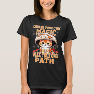 Kawaii Cat in a Mushroom Pet – Wees jezelf! T-shirt