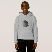 Kawaii Cat in Matcha Latte Cute Aesthetic Hoodie (Voorkant volledig)
