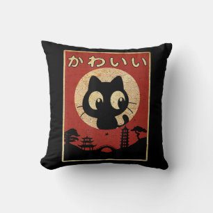 Kawaii Cat Japanse Black Anime Gift Girls Kussen