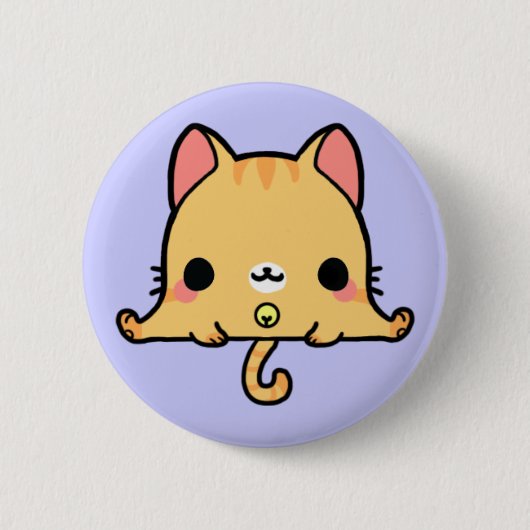 Kawaii Cat (je verandert de achtergrond!) Ronde Button 5,7 Cm (Voorkant)