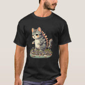 Kawaii Cat Kaiju Catzilla Japans Mannen Vrouwen Ki T-shirt (Voorkant)