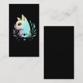 Kawaii Cat Moon Wicca Pastel Gothic Kitten Crescen Visitekaartje (Voorkant / Achterkant)