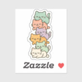 Kawaii Cat Mountain pastel Sticker (Vel)