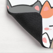 Kawaii Cat Muismat – Schattige bureau decor (Hoek)