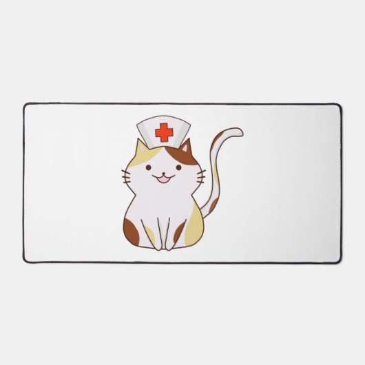 Kawaii Cat Nurse Bureaumat (Voorkant)