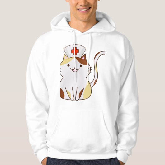 Kawaii Cat Nurse Hoodie (Voorkant)