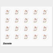 Kawaii Cat Nurse Ronde Sticker (Vel)