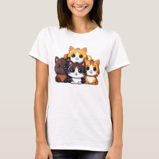 Kawaii Cat Pack – Cute Cartoon Cats Women’s T-Shir T-shirt