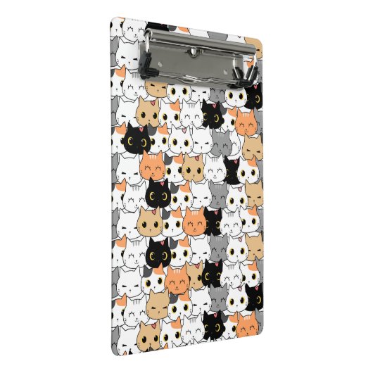 Kawaii Cat Pattern Mini Klembord (Schuin)