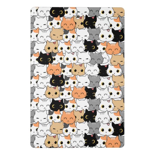 Kawaii Cat Pattern Mini Klembord (Achterkant)